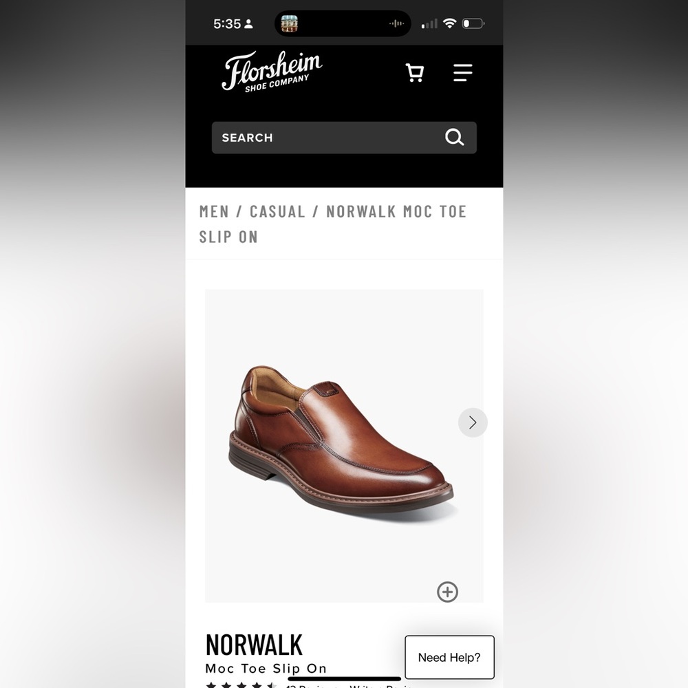 Florsheim Norwalk Leather Slip-On - brown